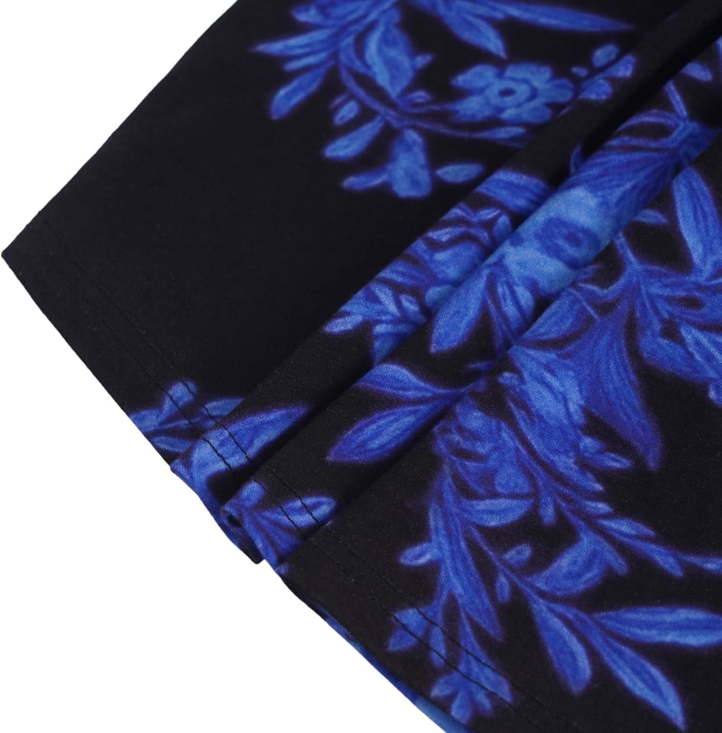 image:imageBAISHENGGT Womens V Neck Henley Tunic for Leggings Short Sleeve FlowyBlackblue Floral