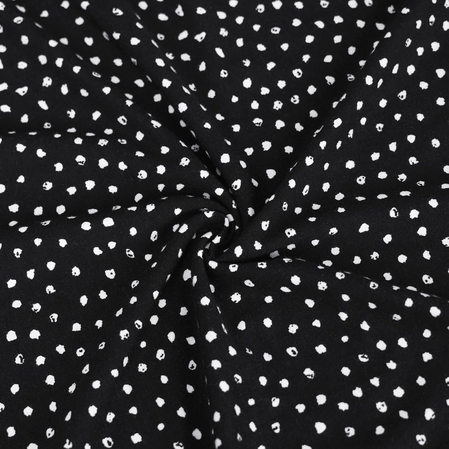 image:imageBAISHENGGT Womens Flowy ALine Midi Skirt Asymmetrical Hem CasualDot Print